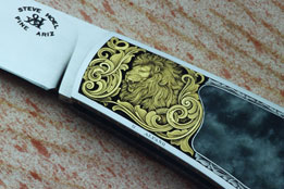 Gold Overlay Lion & Scroll